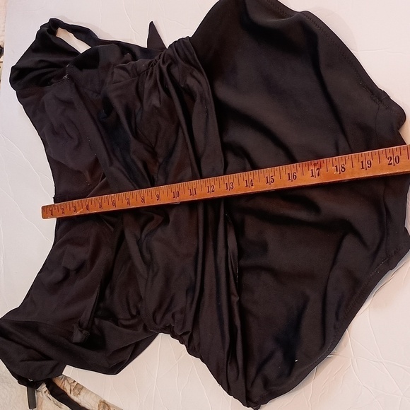 🔥SOMA🔥BLACK ONE PIECE COWL NECK HALTER SWIMSUIT SIZE 10 - Picture 7 of 8